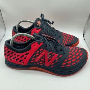 New Balance Minimus Womens 10.5 Black Red Training Shoes Vibram Soles WX20BC4